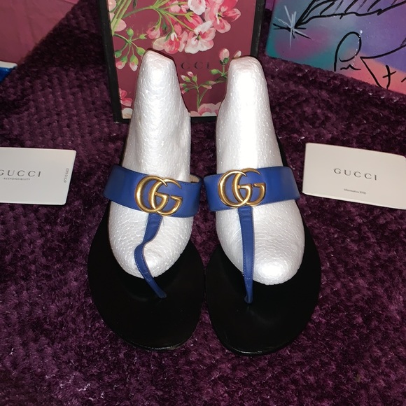 Limited Blue Gucci AUTHENTIC SANDAL - Picture 3 of 7